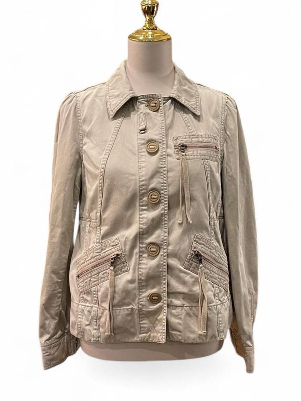 Women's Lightweight Vintage Marc Jacob’s Khaki Beige Utility Jacket